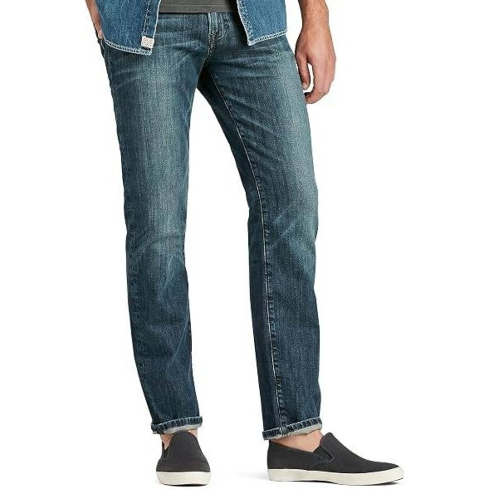 Lucky Brand 221 Straight 34x32 Men's Stretch Jeans Blue Gold Medium Wash